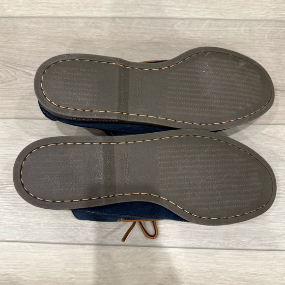 SPERRY Men's Navy Blue Suede Chukka Leather Boat Shoes Size 14 - Picture 8 of 9